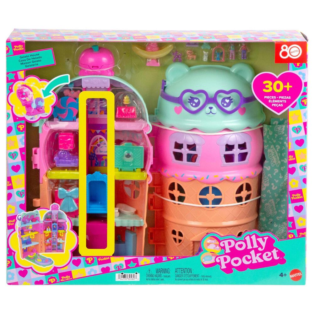 Polly Pocket Gelato House Playset with Dolls in Multicolor, , large