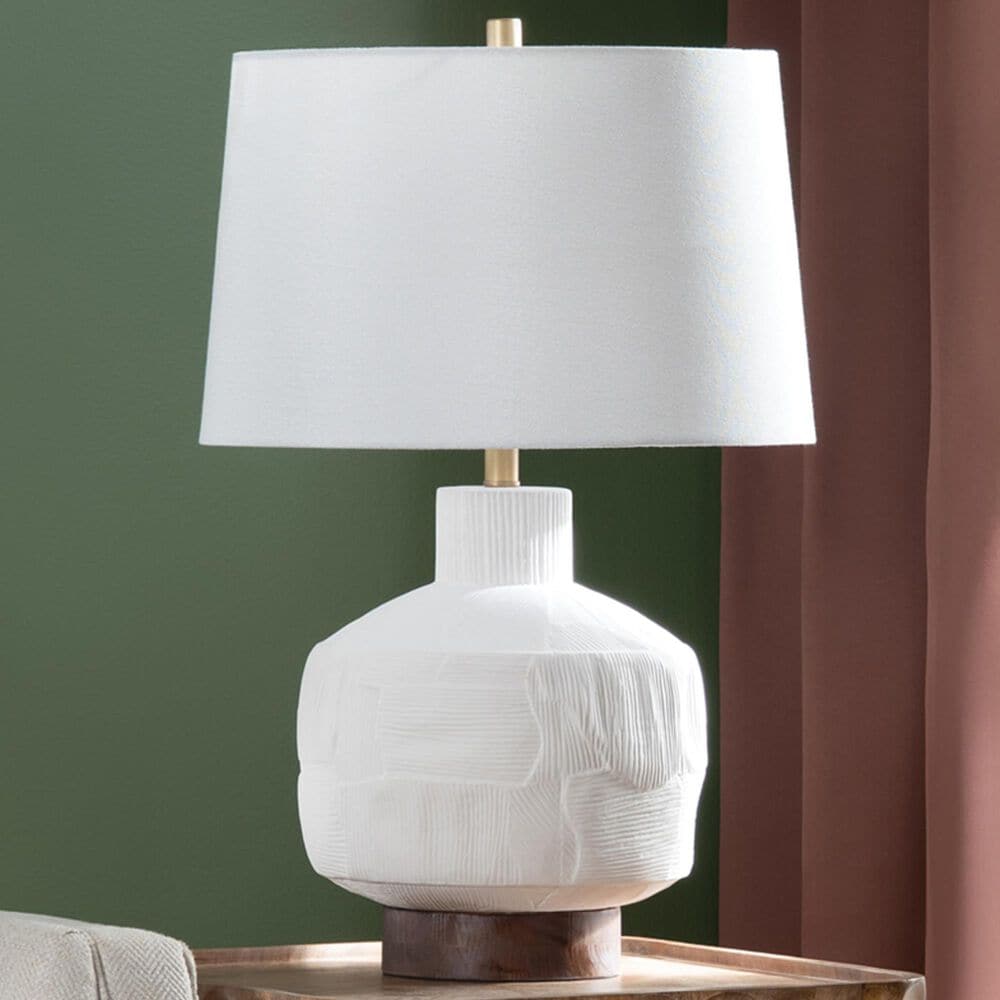 Crestview Collection Avi Table Lamp in White, , large