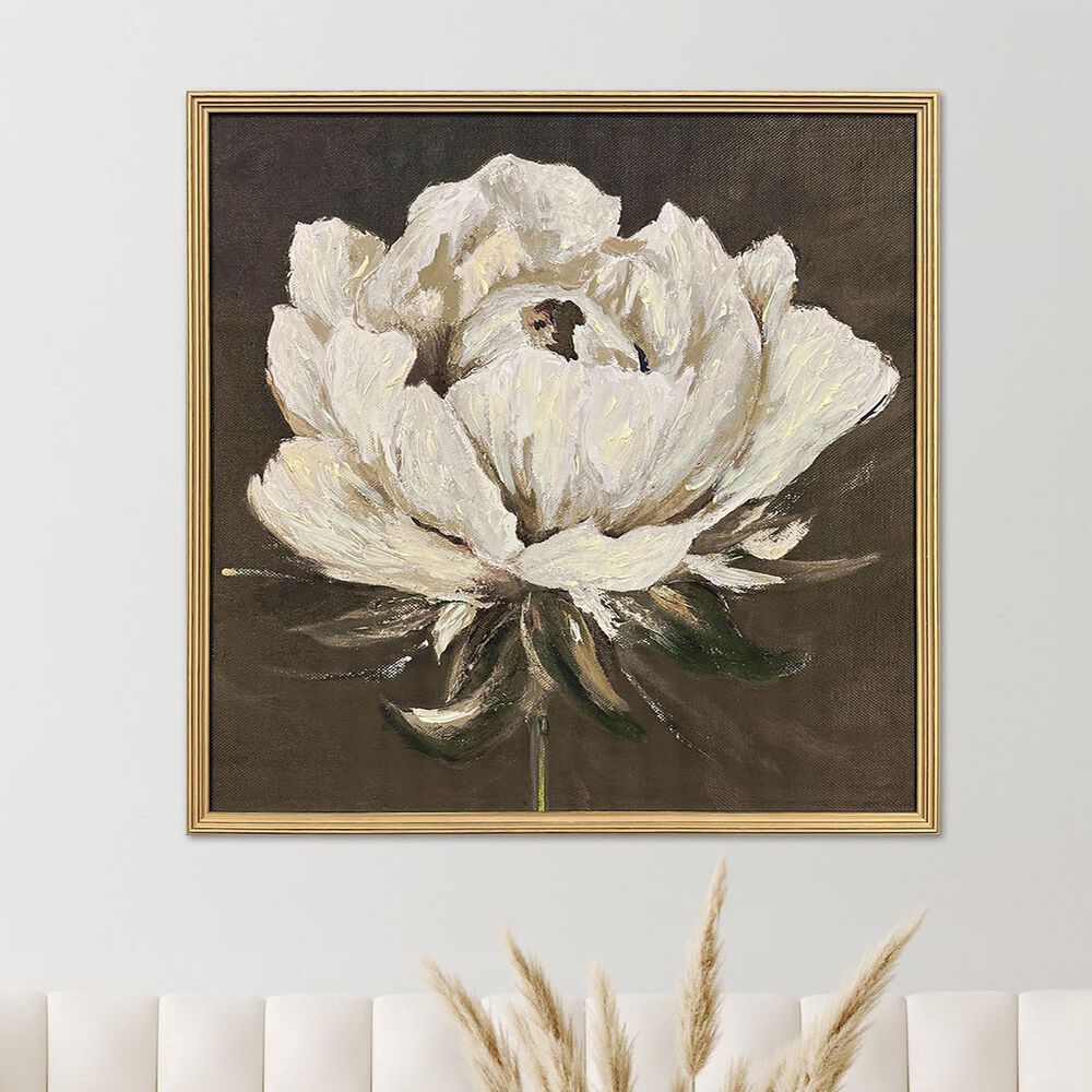 Paragon 38"Square Pretty Bloom Wall Art in White, , large