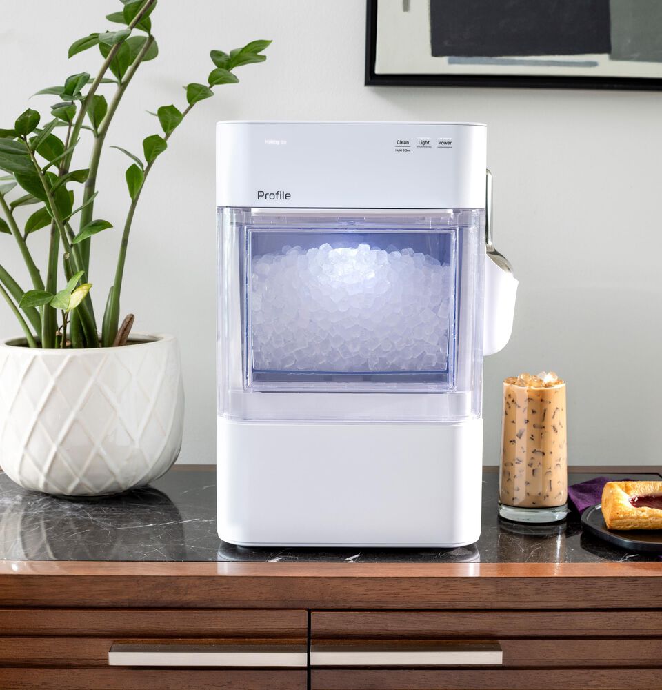 GE Profile Opal 2.0 Ultra Nugget Ice Maker with Scale Inhibiting Filter in Stone White, , large
