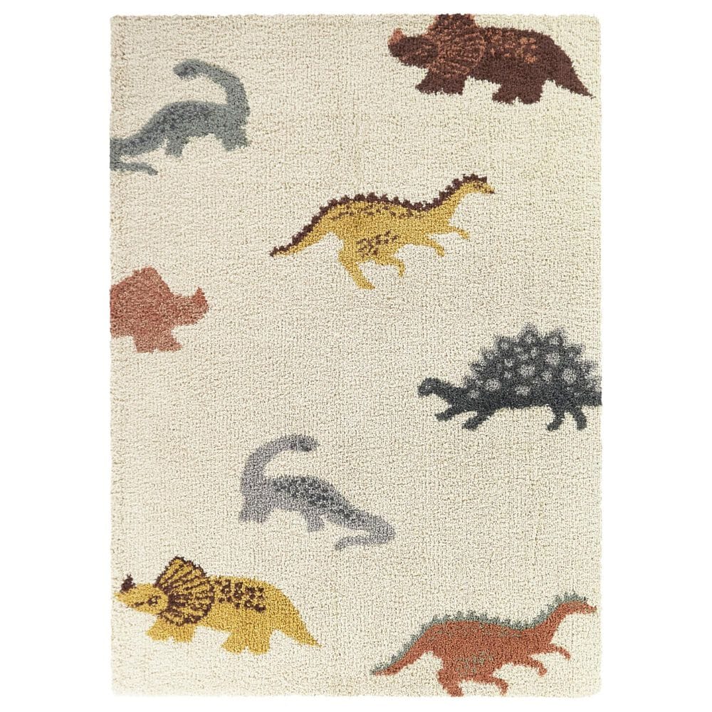Balta Rugs Dinosaur Cream 5" 3" x 7" Area Rug, , large