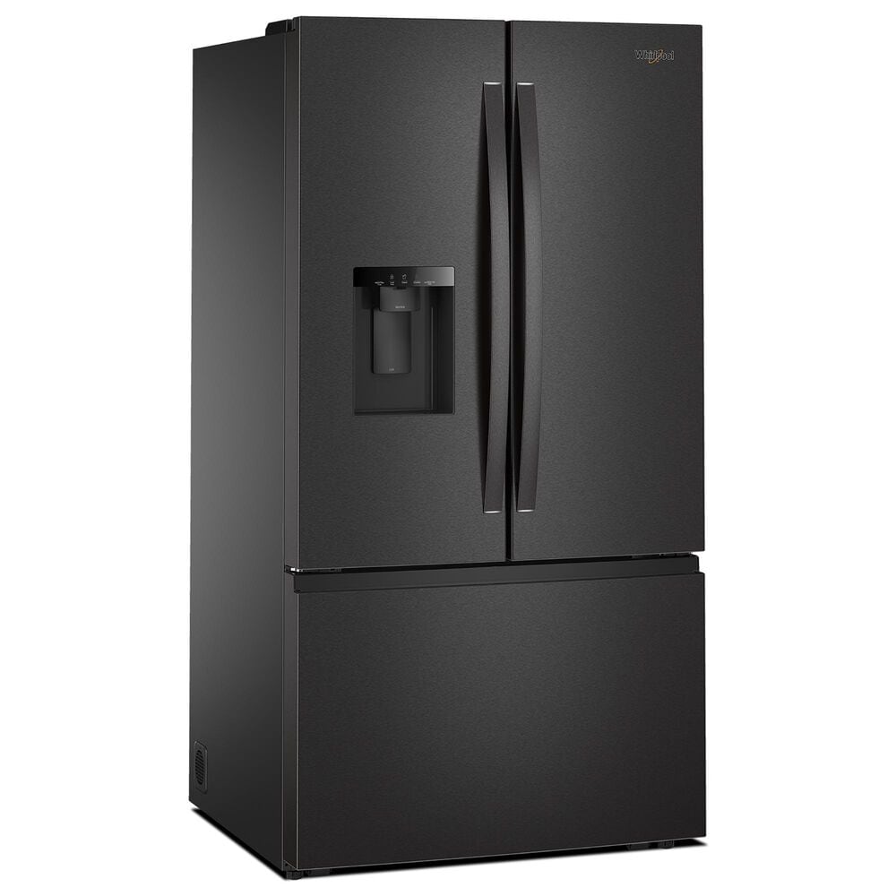 Whirlpool 29.58 Cu. Ft. Freestanding French Door Bottom Mount Refrigerator in Black Stainless Steel, , large