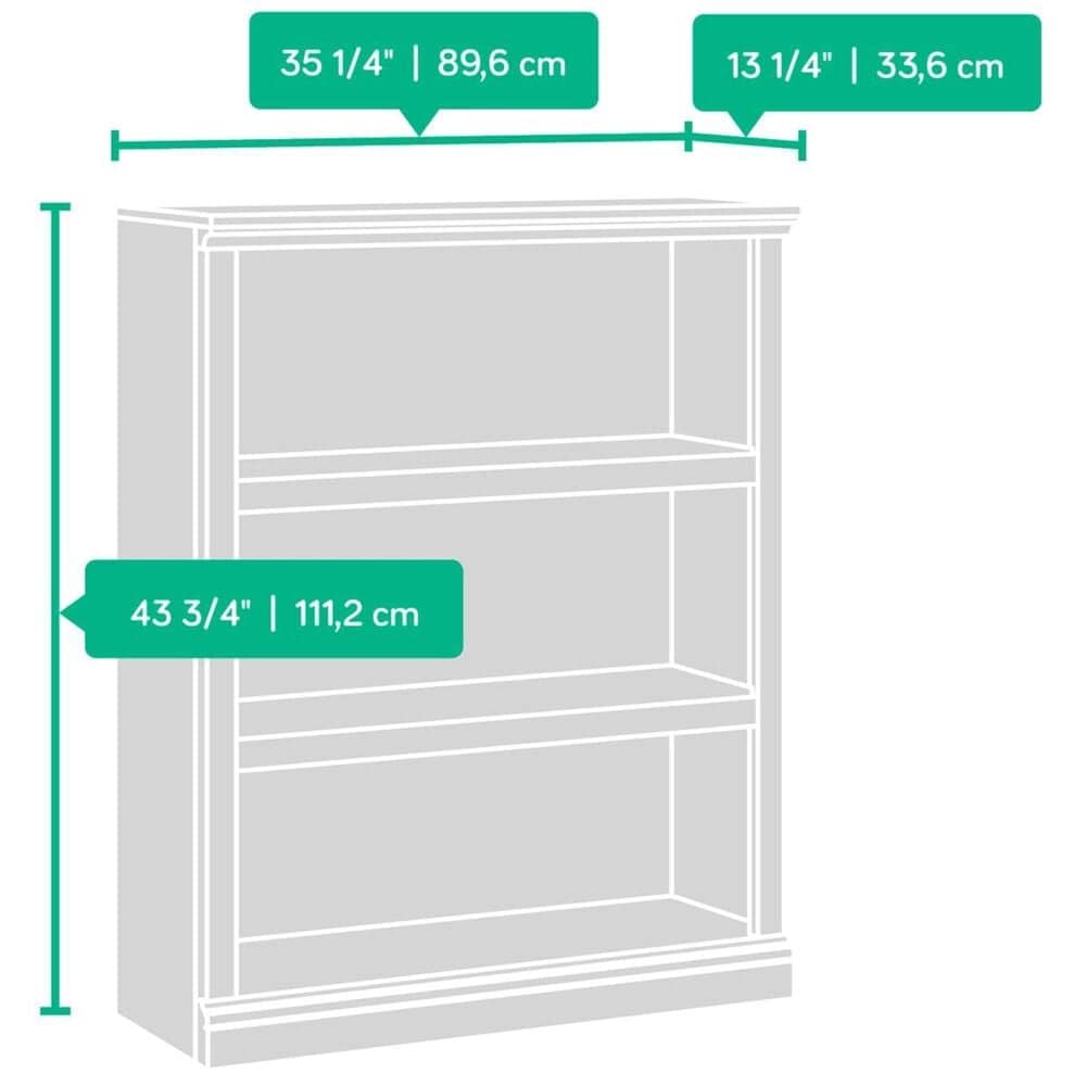 Sauder 3-Shelf Bookcase, , large