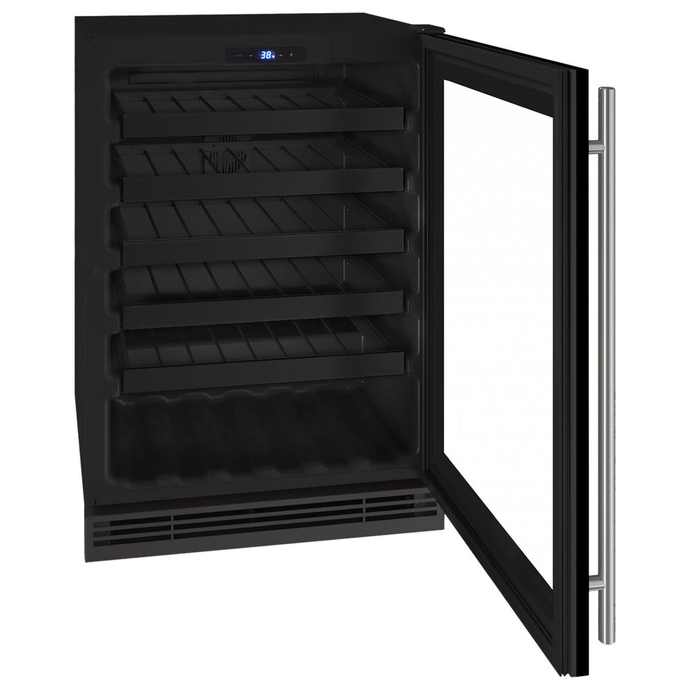 U-Line 24&quot; Built-in Wine Refrigerator in Black Frame, , large