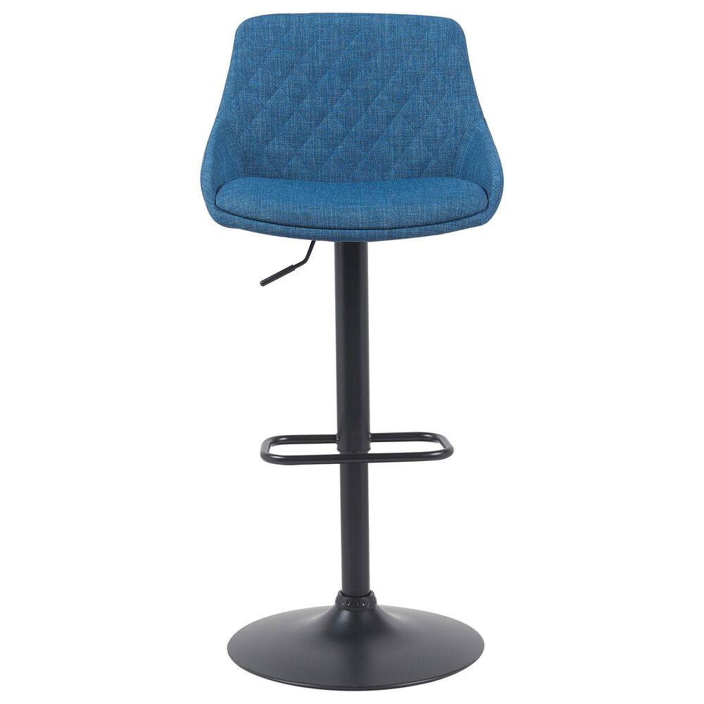 Armen Living Anibal Swivel Adjustable Barstool in Black, , large