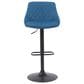 Armen Living Anibal Swivel Adjustable Barstool in Black, , large