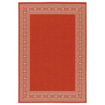 Kaleen Rugs Amalie  1"9" x 3" Tangerine and Ivory Indoor/Outdoor Area Rug, , large