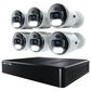 Night Owl 12-Channel Smart NVR Security System with 2TB Hard Drive and 6 Wired IP 4K Deterrence Cameras in Black and White, , large