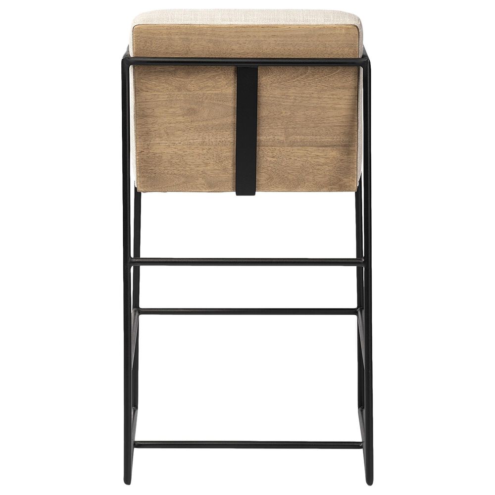 Mercana Stamford Counter Stool with Beige Cushion in Black | Shop NFM