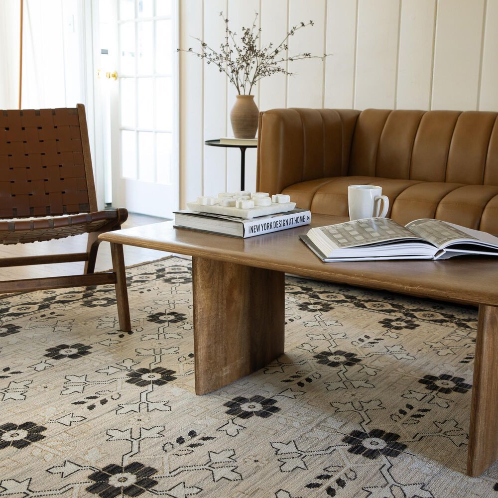 Oriental Weavers Acacia Beige and Black 3'3" x 5' Area Rug, , large