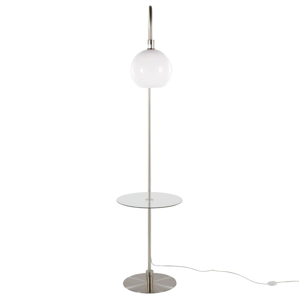 Grandview Gallery Trombone Floor Lamp in Nickel and Clear, , large