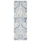 Safavieh Micro-Loop MLP512M 2"3" x 7" Blue and Ivory Runner, , large