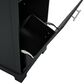HOMLUX 47" Fluted Kitchen Island with Trash Can Storage Cabinet in Black and Natural, , large