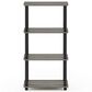 HOMLUX Turn-N-Tube 4-Tier Storage Shelf in French Oak and Black, , large