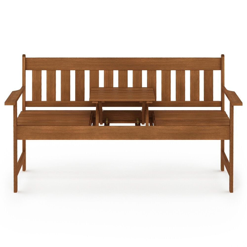 Noviland Patio Occasional Bench in Teak Oil, , large