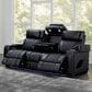 Titanic Furniture All Star Power Reclining Sofa with Power Headrest in Black, , large