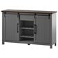 RTJ Furniture 2-Door Sideboard with Wine Storage in Antique Gray, , large