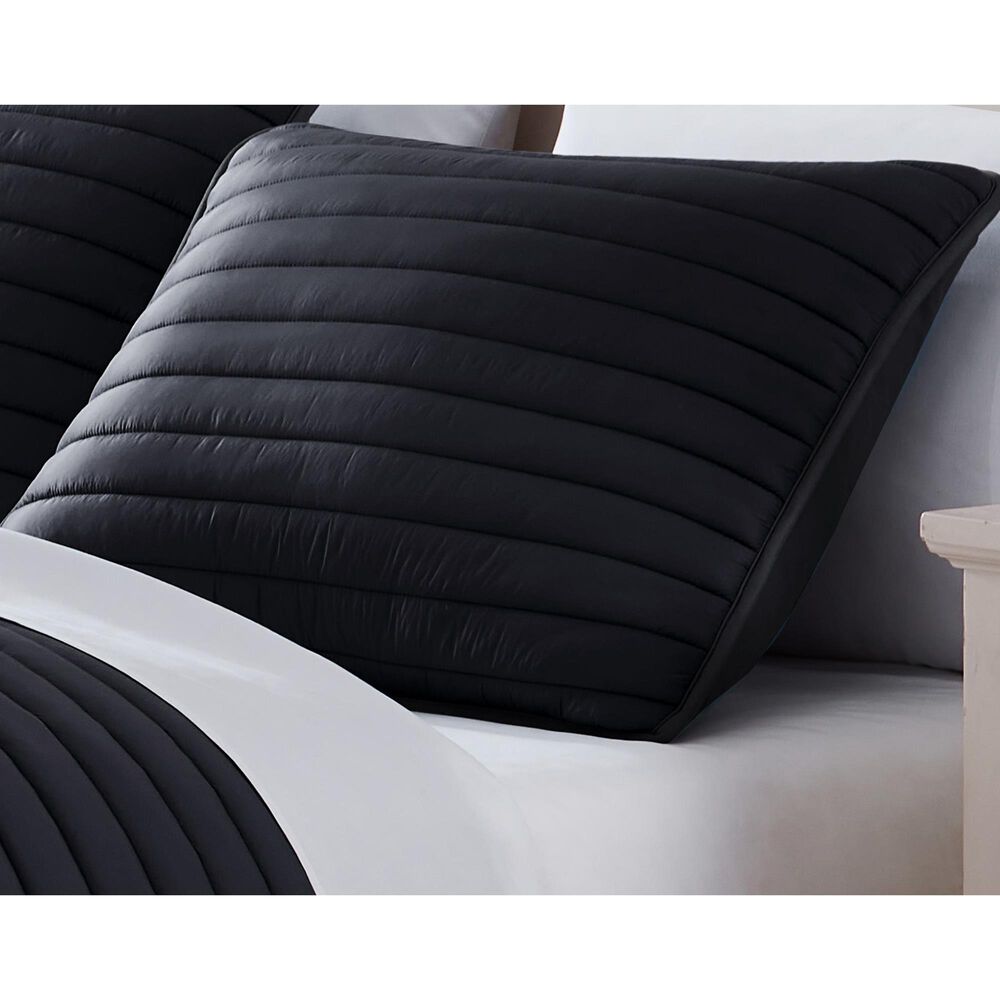 Hallmart Collectibles Puffer 3-Piece Full/Queen Comforter Set in Black, , large