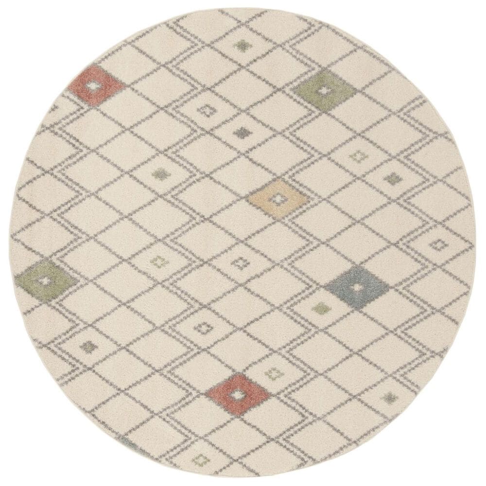 Safavieh Adirondack ADR132C 6" Round Ivory Area Rug, , large