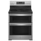 GE Profile 4pc Kitchen Package with Refrigerator, Range, Microwave, and Dishwasher in Stainless Steel, , large