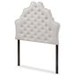 Baxton Studio Hilda Twin Upholstered Headboard in Greyish Beige, , large