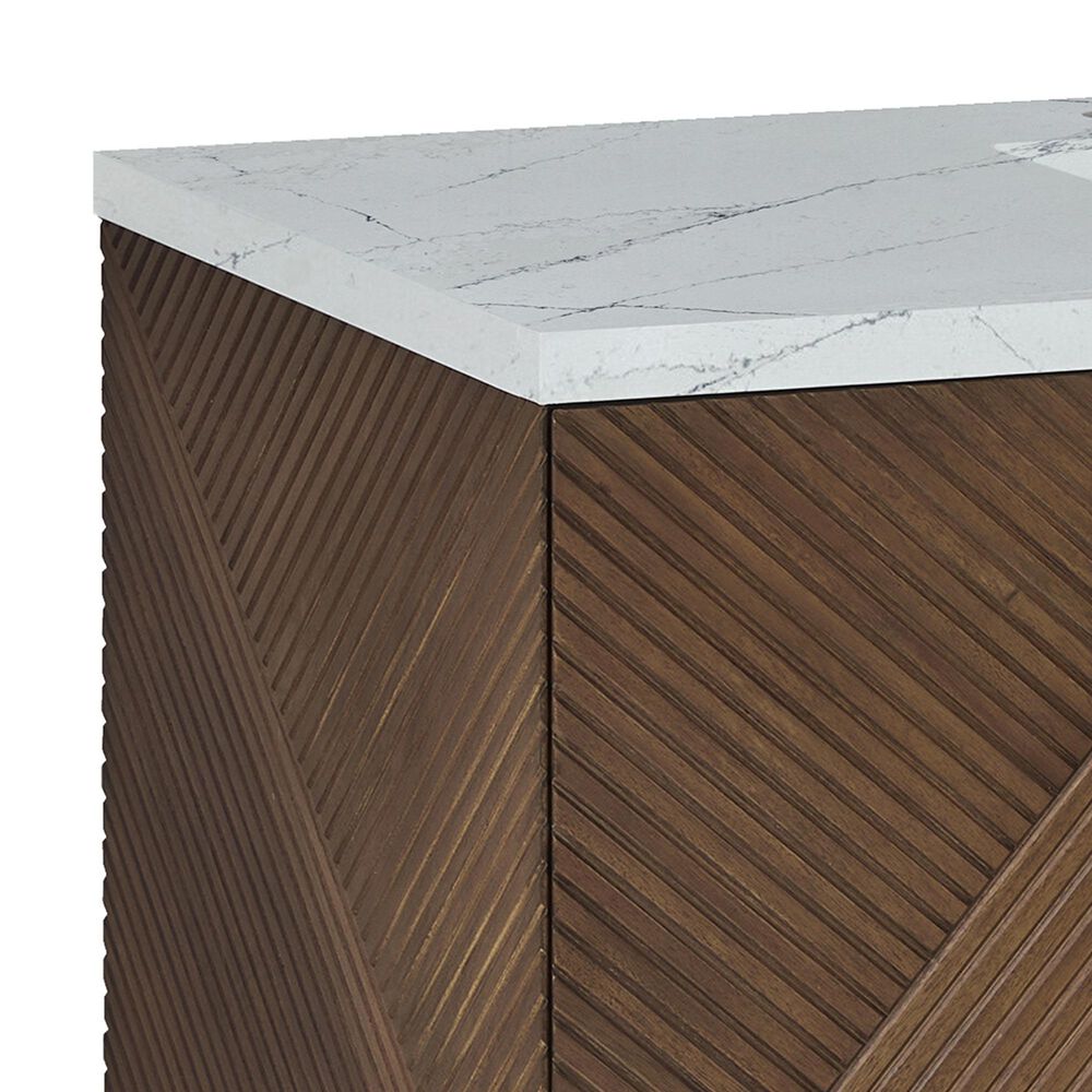 James Martin Vanities Marcello 48&quot; Single Bathroom Vanity in Chestnut with 3 cm Ethereal Noctis Quartz Top and Rectangular Sink, , large