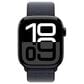 Apple Watch Series 10 GPS + Cellular 46mm Jet Black Aluminum Case with Ink Sport Loop, , large