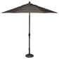 Treasure Garden 9" Umbrella with Black Base in Harper Steel Stripe, , large