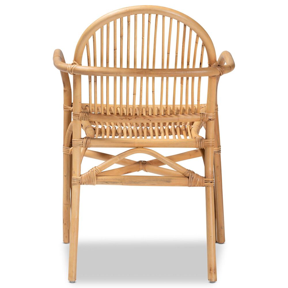Baxton Studio Tugera Arm Chair in Natural Brown, , large