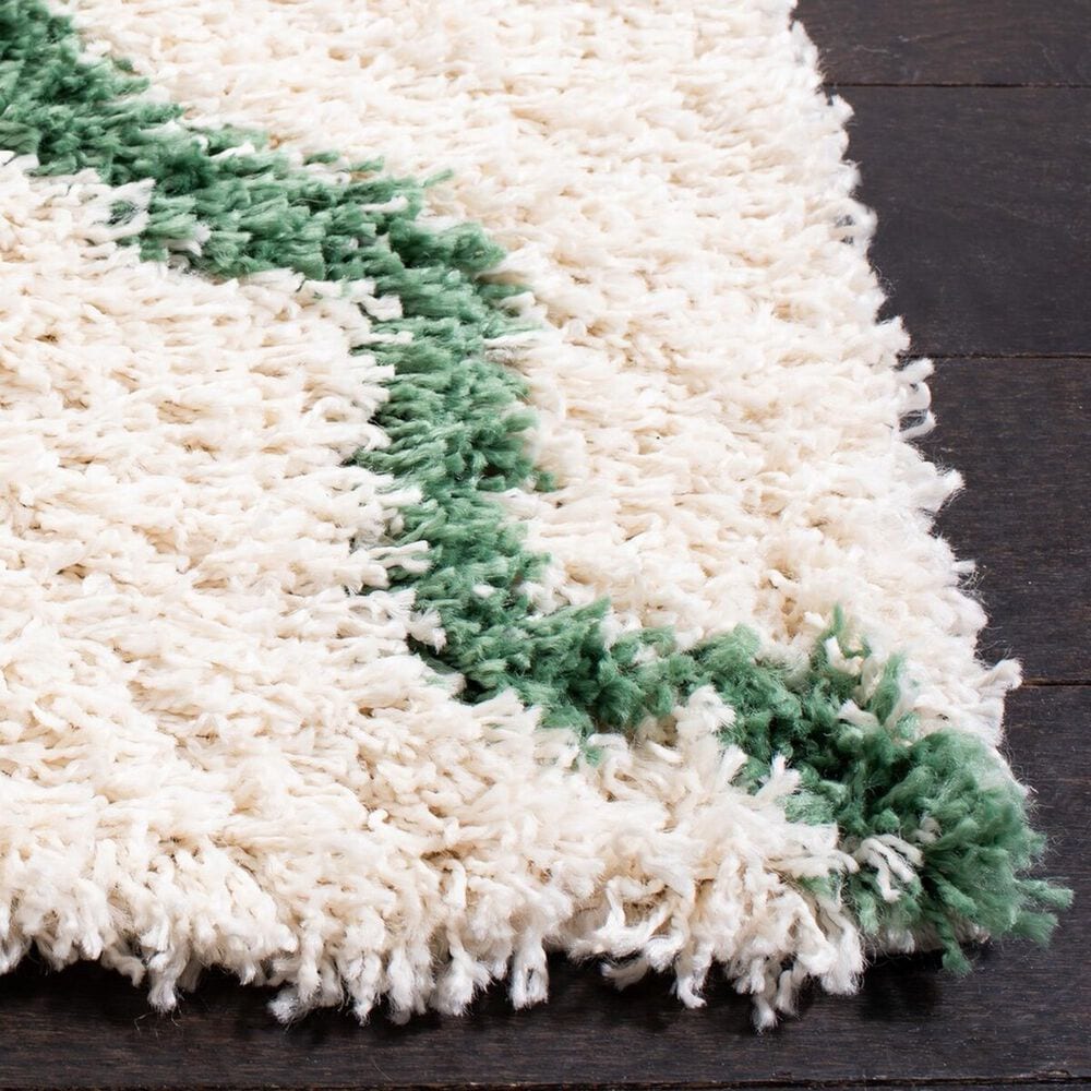 Safavieh Venus Shag 6&#39;7&quot; Square Ivory and Green Area Rug, , large