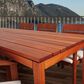 Amazonia 7-Piece Patio Dining Set with Wood Seat in Brown, , large