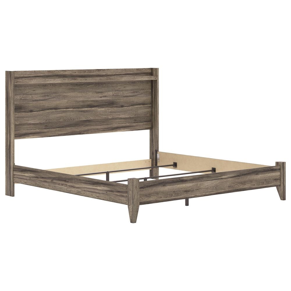 Ashley Elbrim 5-Piece King Bedroom Set in Brown with LED and USB Ports, , large