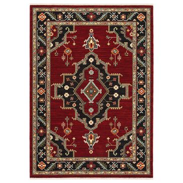 Oriental Weavers Lilihan Medallion 092R6 2" x 3" Red and Black Scatter Rug, , large