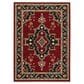 Oriental Weavers Lilihan Medallion 092R6 2" x 3" Red and Black Scatter Rug, , large