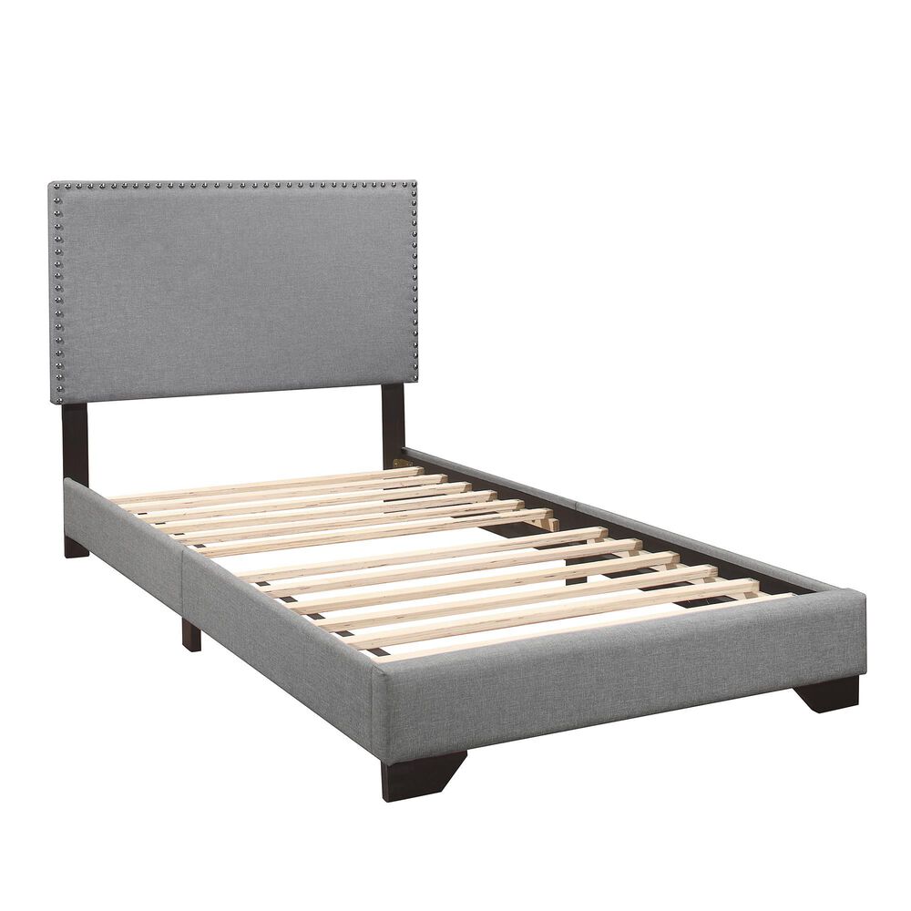 The Monday Company Twin Upholstered Bed in Gray, , large