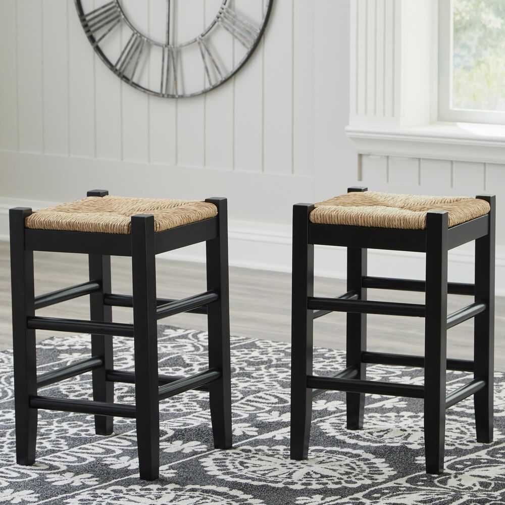 Ashley Mirimyn Counter Stool Set of 2 in Black, , large