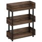 HOMLUX Turn-N-Tube 3-Tier Open Display Storage Bookshelf in Walnut, , large