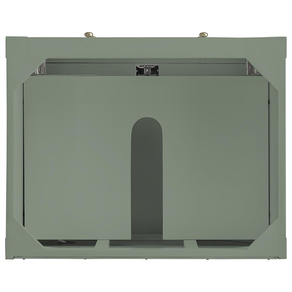 James Martin Vanities Breckenridge 30" Single Bathroom Vanity in Smokey Celadon with Single Hole 3 cm White Zeus Quartz Top and Rectangular Sink, , large