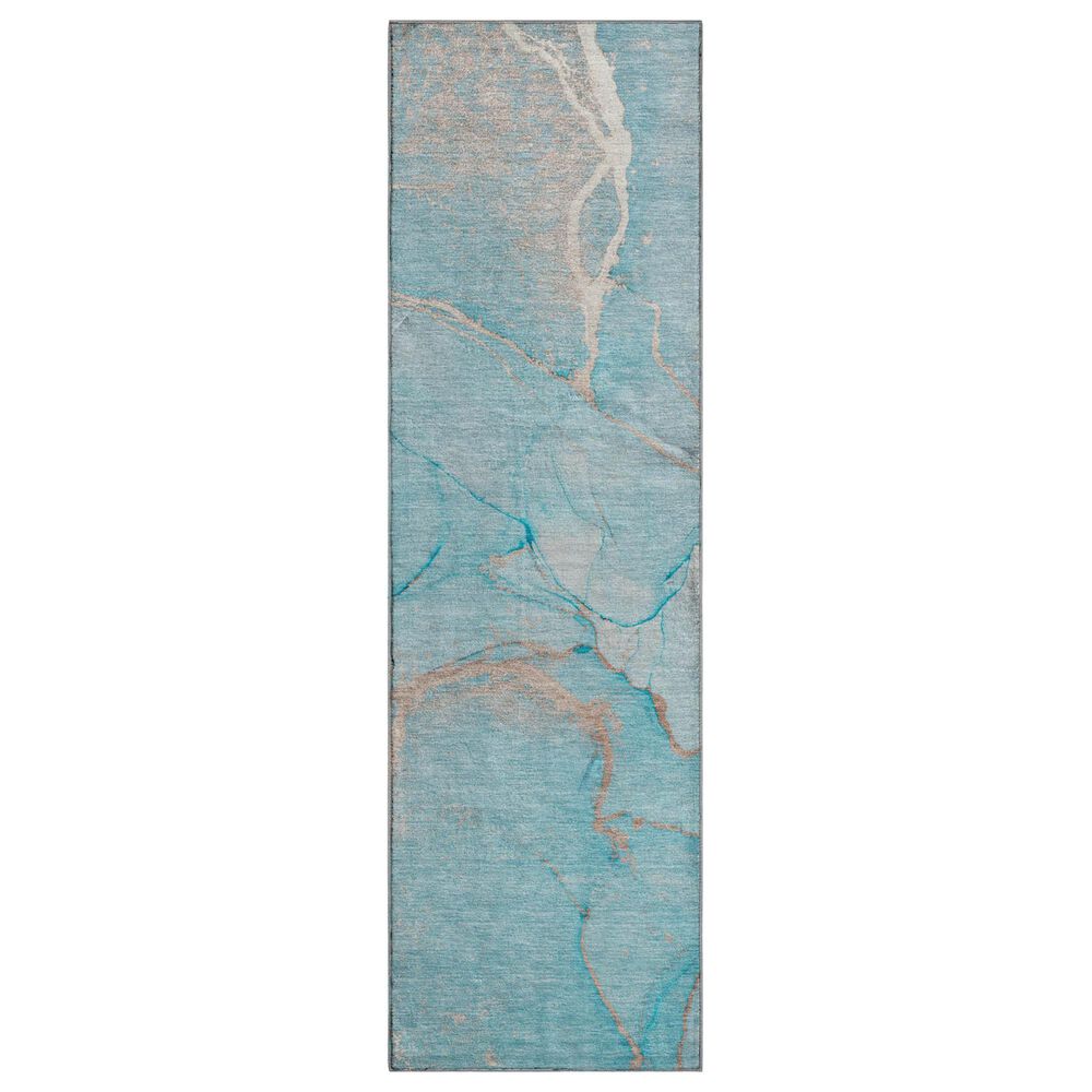 Dalyn Rug Company Odyssey OY7 Teal 2'3" x 7'6" Runner, , large