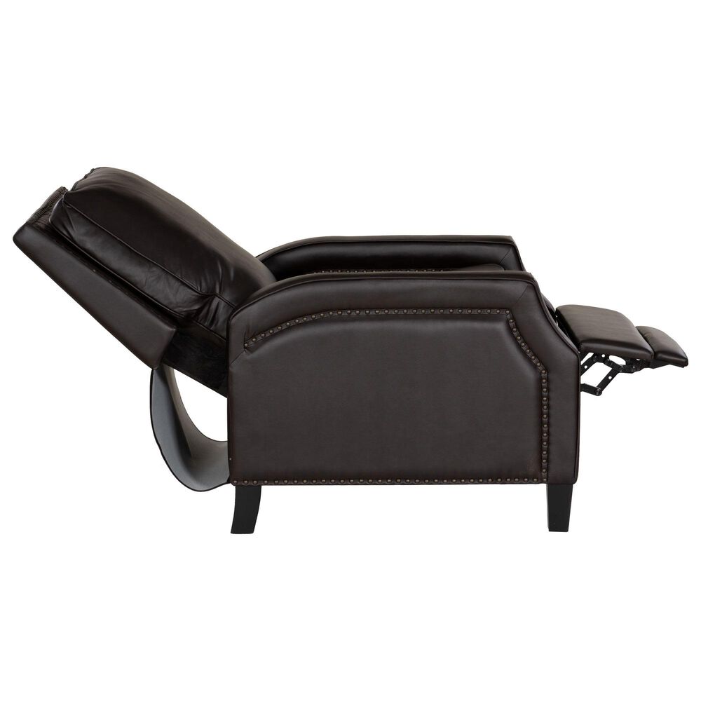 Linon Home Decor Portico Push Back Recliner in Chocolate, , large