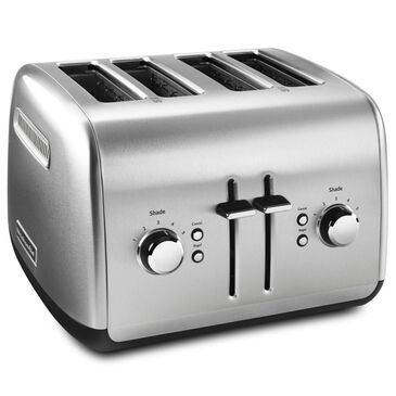 KitchenAid Four Slice Metal Toaster - Manual Lift in Brushed Stainless Steel, , large