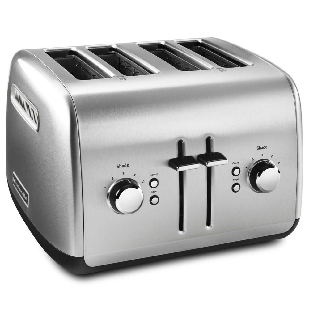 KitchenAid Four Slice Metal Toaster with Manual Lift in Brushed Stainless Steel, , large