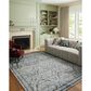 Rifle Paper Co Crafted by Cloth and Company Courtyard 8"6" x 11"6" Chateau Blue Area Rug, , large