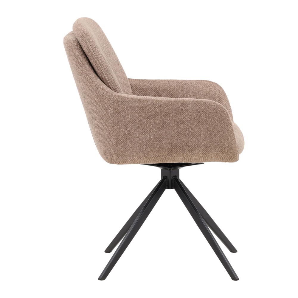 Blue Sun Designs Ravena Swivel Arm Chair in Matte Black, , large