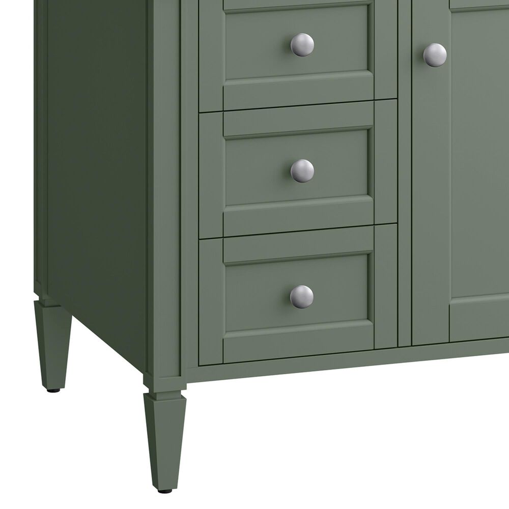 James Martin Vanities Brittany 30" Single Bathroom Vanity in Smokey Celadon with 3 cm Victorian Silver Quartz Top and Rectangular Sink, , large