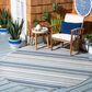 Safavieh Cabana CBN323F 6"7" Round Grey and Blue Indoor/Outdoor Area Performance Rug, , large
