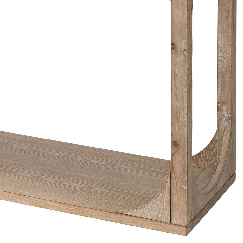 Splendor Living Preston Openwork Wood Console Table in Grey Wash, , large