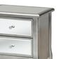 Baxton Studio Leonie 2-Drawer End Table in Brushed Silver, , large