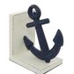 Maple and Jade Coastal Nautical Bookends in Blue and Distressed Ivory White (Set of 2), , large