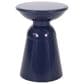 Hearth and Haven Large Patio End Table with Circular Design in Navy Blue, , large